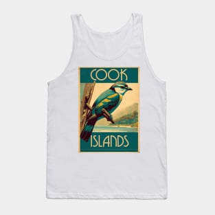 Cook Islands Bird Vintage Travel Art Poster Tank Top